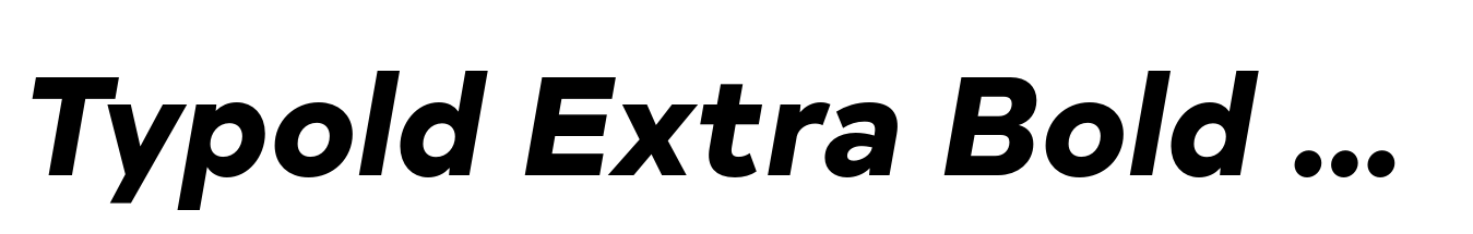 Typold Extra Bold Italic